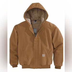 FR Carhartt Men's Tan Cat 4 Hooded Jacket